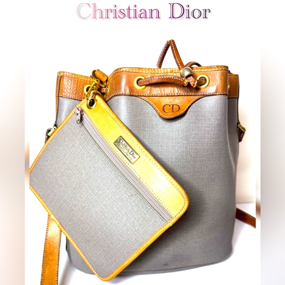 CHRISTIAN DIOR BUCKET BAG 2 in 1 VINTAGE - Picture 1 of 15